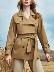 Amelie Double Breasted Belted Trench Coat