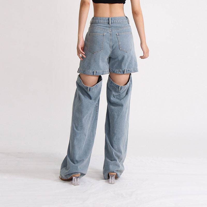 Precious High Waisted Flap Pocket Cargo Jeans