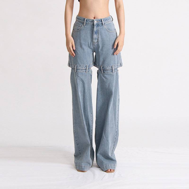 Precious High Waisted Flap Pocket Cargo Jeans