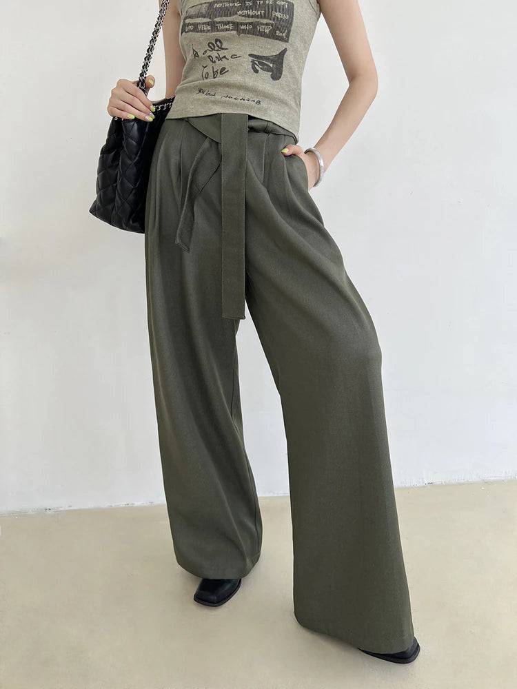 Annabella High-Waist Plain Wide-Leg Trouser