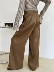 Annabella High-Waist Plain Wide-Leg Trouser