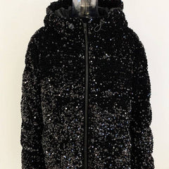 Kamilah Long Sleeve Zip Up Sequins Jacket