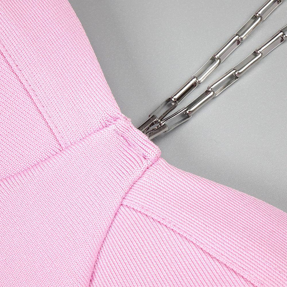 Ratana Pink Herve Mini Dress