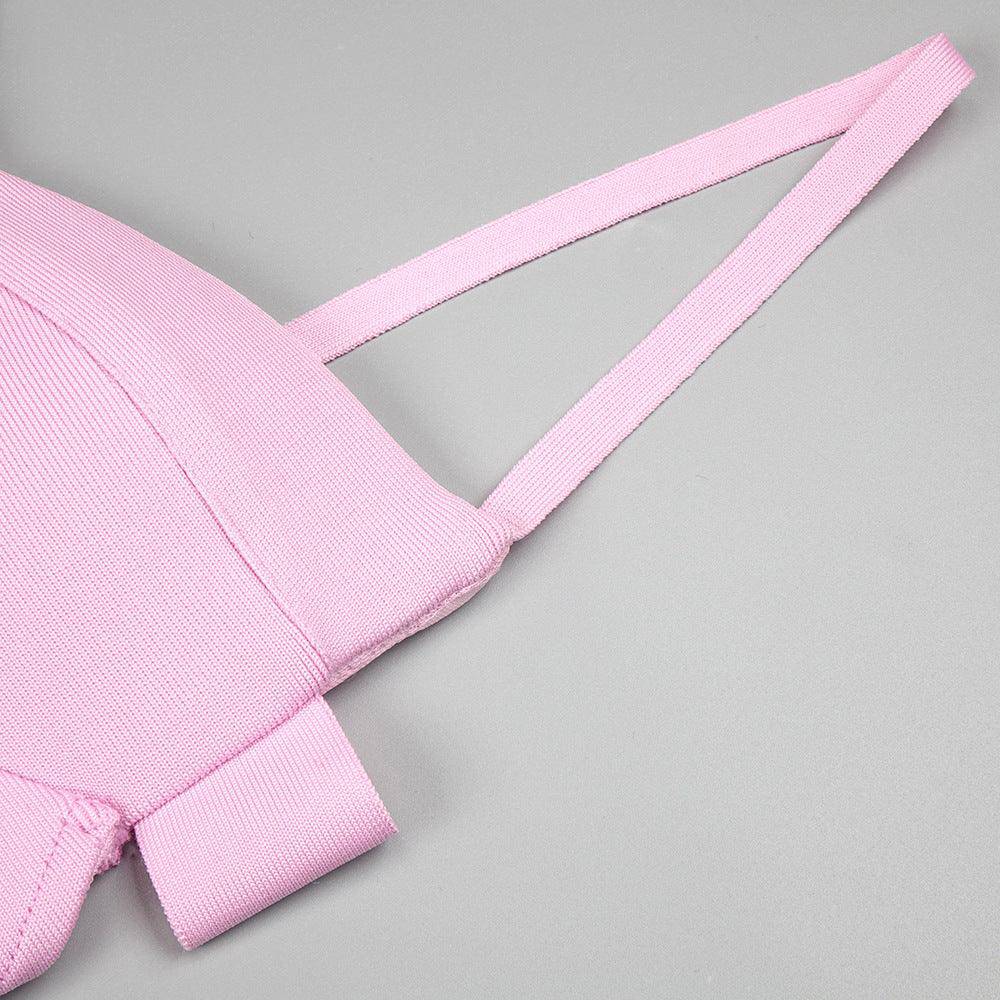 Ratana Pink Herve Mini Dress