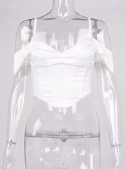 Samara Cold Shoulder Satin Top