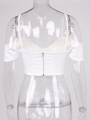 Samara Cold Shoulder Satin Top
