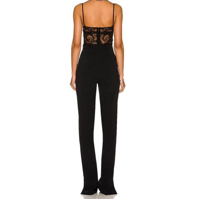 Antoine Sleeveless Lace Jumpsuit