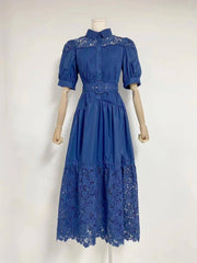 Katie Belted Embroidered Accent Maxi Dress