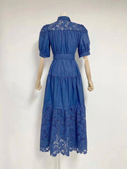 Katie Belted Embroidered Accent Maxi Dress