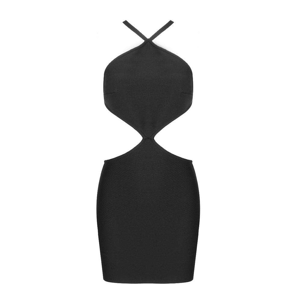 Amelia Strappy Back with Crystal Embellishment Mini Dress