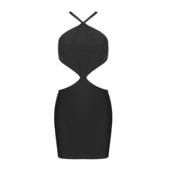 Amelia Strappy Back with Crystal Embellishment Mini Dress