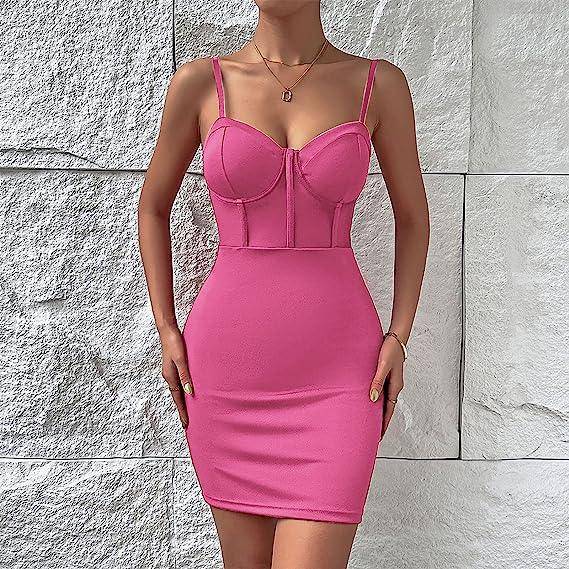 Judith Spaghetti Strap Corset Mini Dress