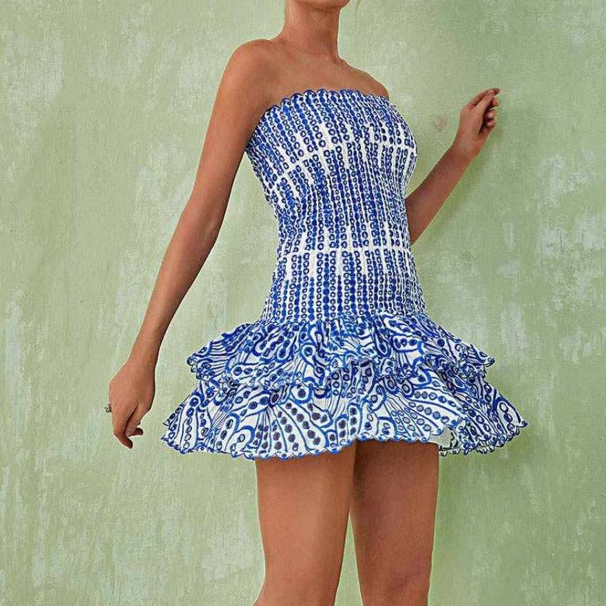 Megan Strapless Ruffle Mini Dress