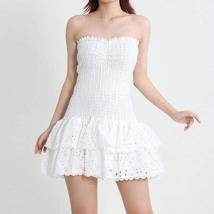Megan Strapless Ruffle Mini Dress