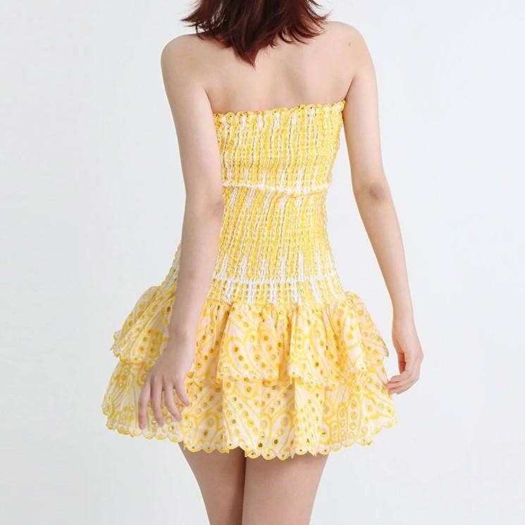 Megan Strapless Ruffle Mini Dress