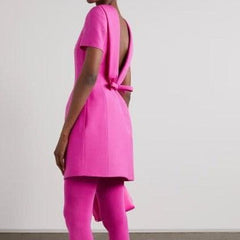 Balei Solid Backless Mini Dress