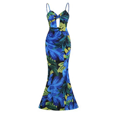 Ariah Tropical Twist Backless Maxi Dress