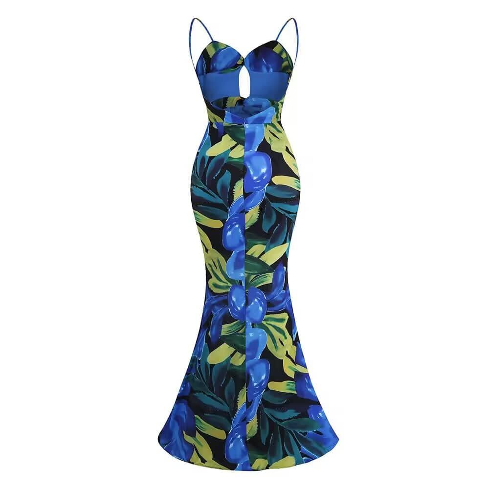 Ariah Tropical Twist Backless Maxi Dress
