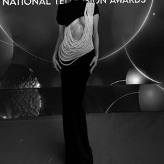 Joey High Neck Beads Embellishment Maxi Dress