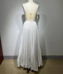 Kassidy Sheer Sweetheart Neckline Maxi Dress