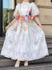 Lara Floral Patchwork Lace Maxi Dress