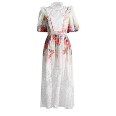 Lara Floral Patchwork Lace Maxi Dress