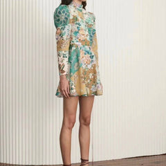 Lindsey Ruched Floral Mini Dress