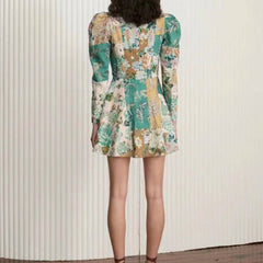 Lindsey Ruched Floral Mini Dress
