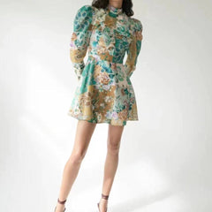 Lindsey Ruched Floral Mini Dress