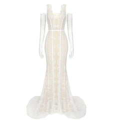 Livia Lace See Through Maxi Dress