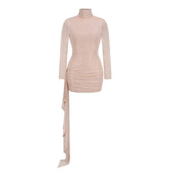 Nataniela Rhinestone Mesh Mini Dress