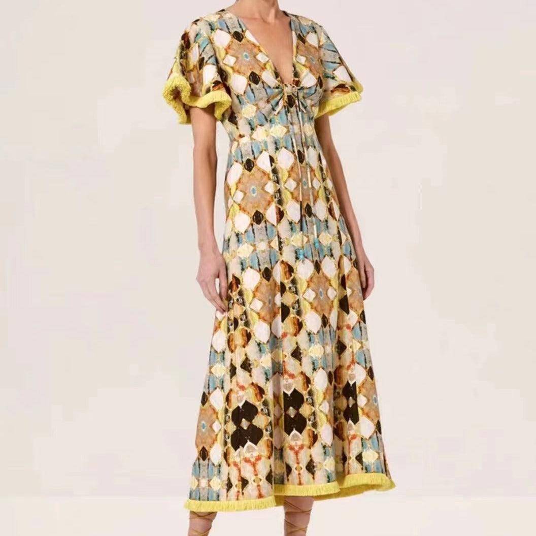 Ramona Multi Colored Midi Dress