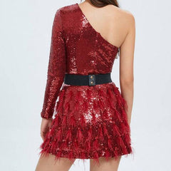 Shealynn One-shoulder Sequin Mini Dress