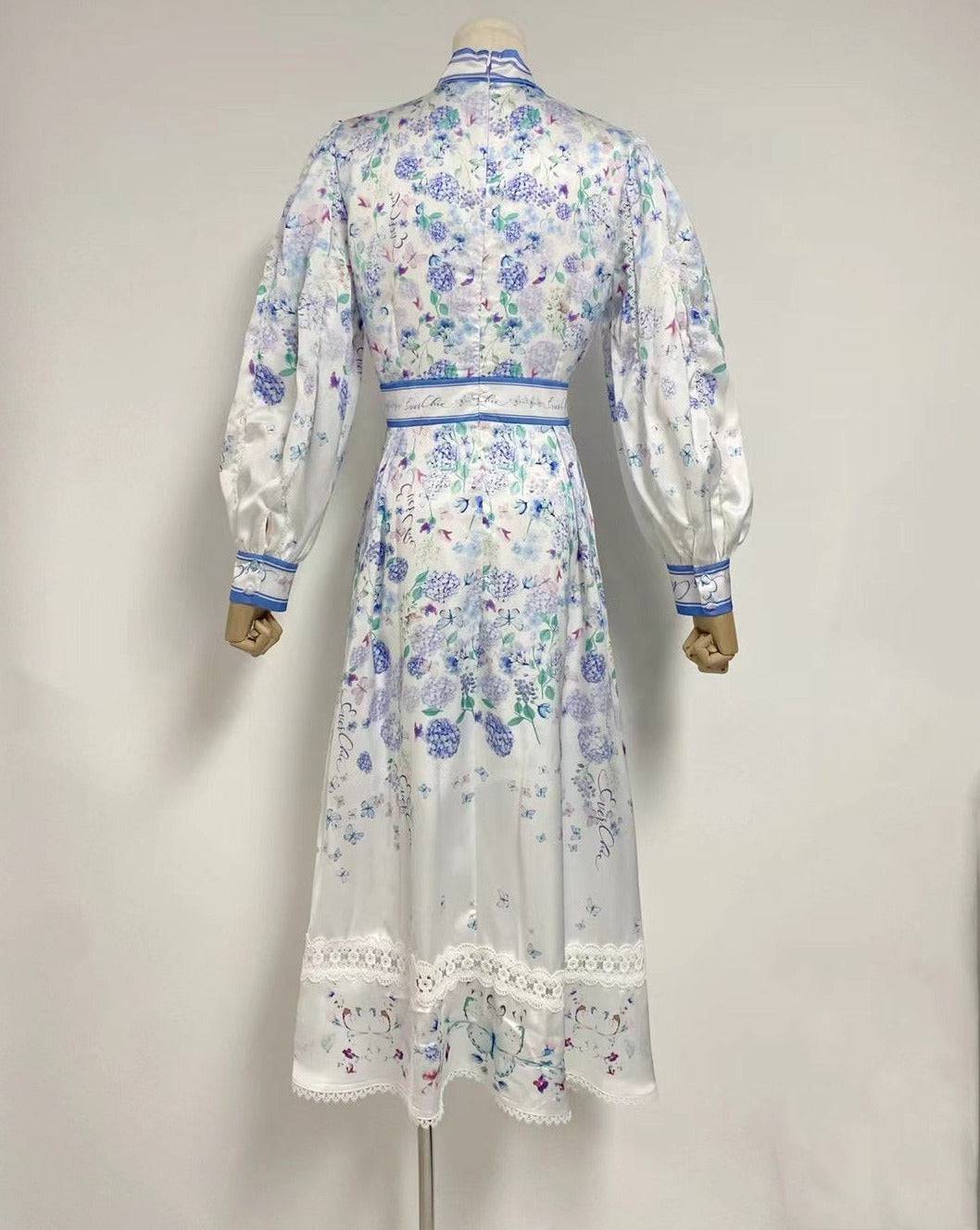 Veronica Lace Floral Midi Dress
