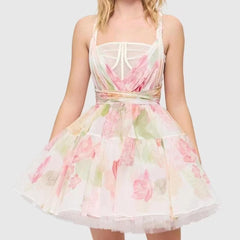 Barbie Insert Fishnet Sleeveless Mini Dress