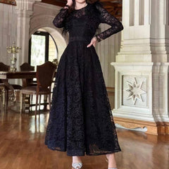 Julie Feather Embroidered Lace Maxi Dress