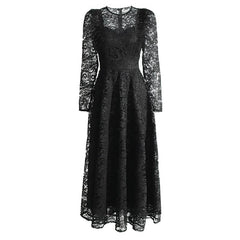 Julie Feather Embroidered Lace Maxi Dress