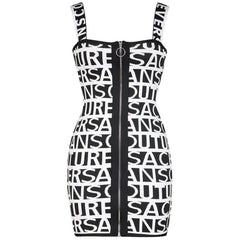 Alice Sleeveless Button Down Jacquard Mini Dress