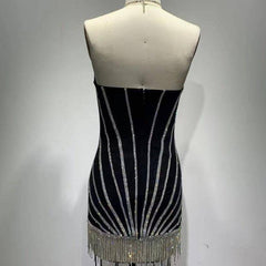 Andrea Embellished Rhinestone Underwire Dress