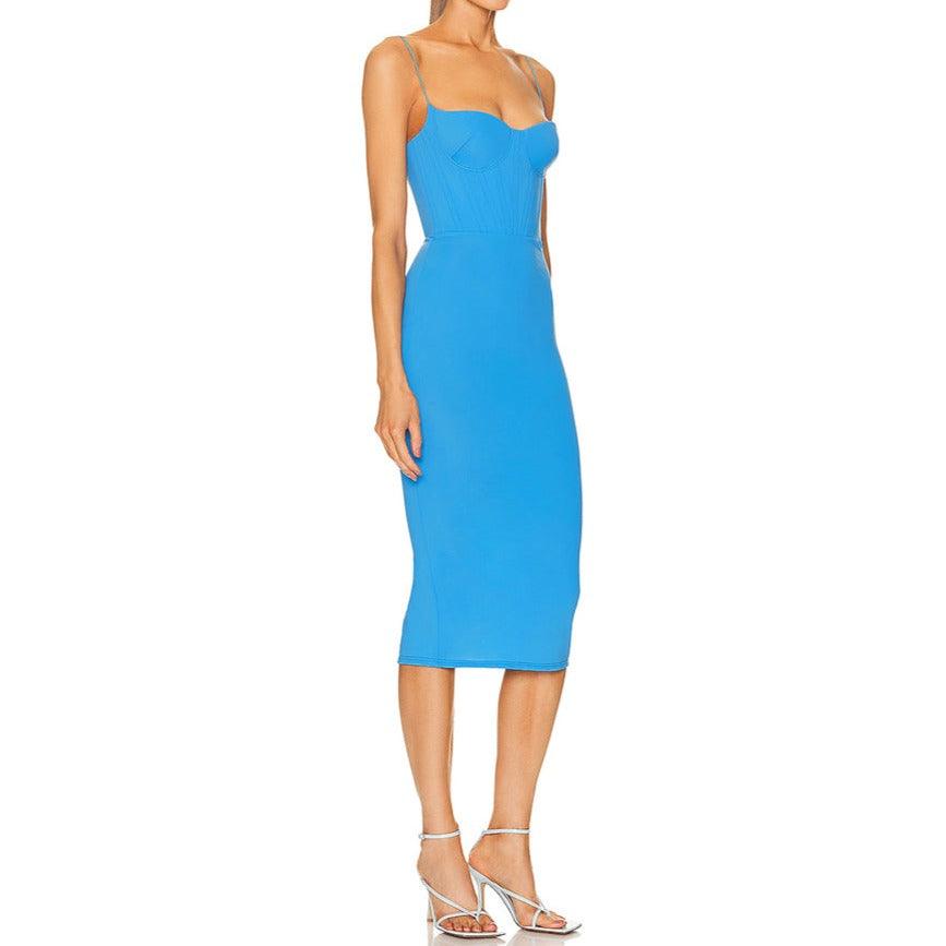 Brandy Sleeveless Spaghetti Strap Midi Dress
