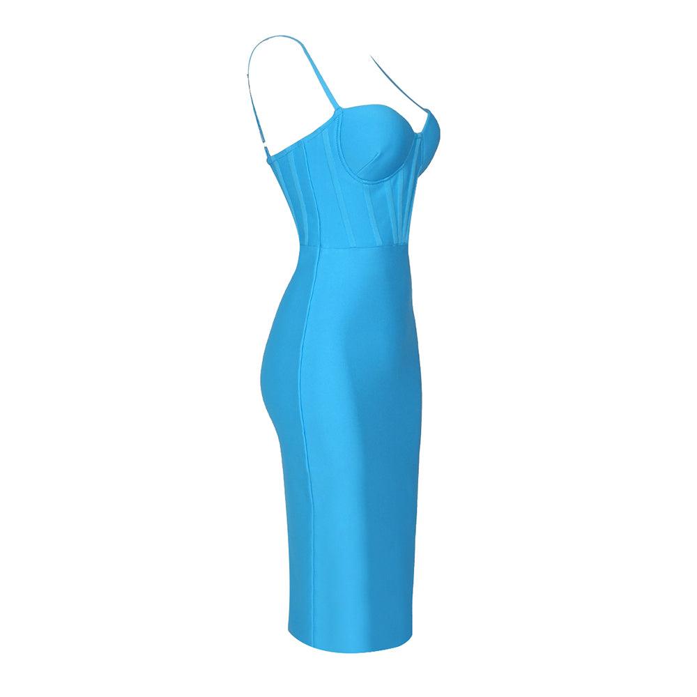 Brandy Sleeveless Spaghetti Strap Midi Dress