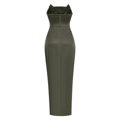 Dayana Satin Slit Maxi Dress