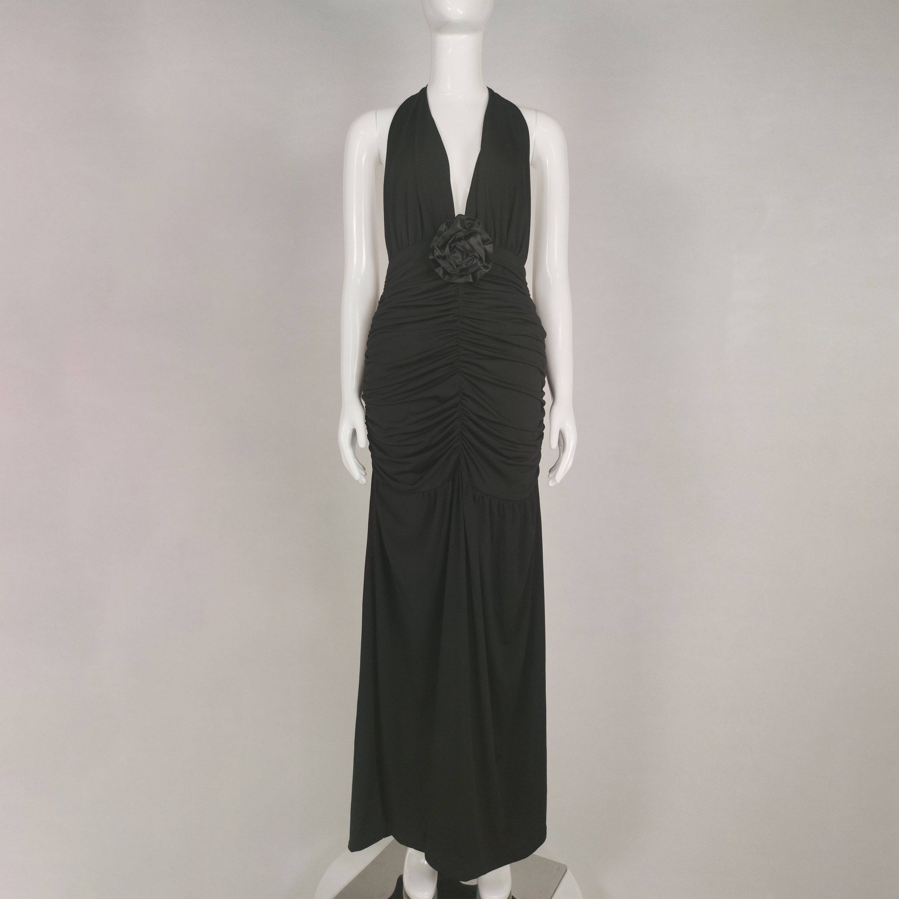 Elora Open Back Ruched Maxi Dress