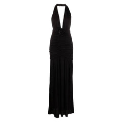 Elora Open Back Ruched Maxi Dress