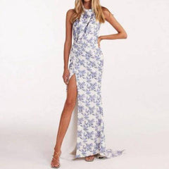 Karina Cowl Neck Open Back Dress