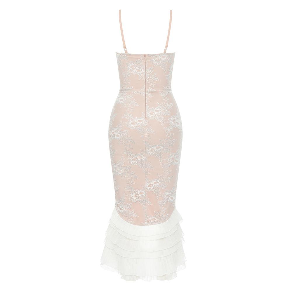 Lauryn Ruffle Hem Lace Cami Dress