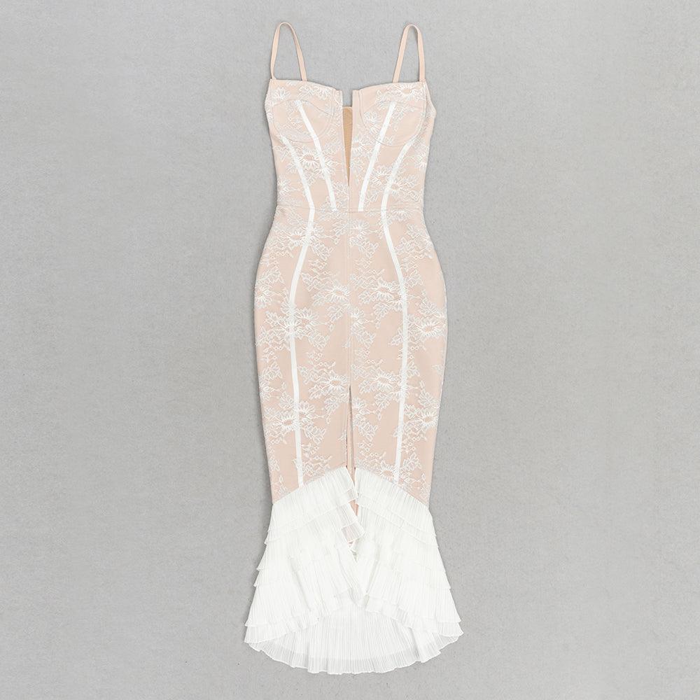 Lauryn Ruffle Hem Lace Cami Dress