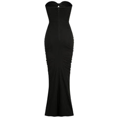 Liv Strapless Ruffle Cut-Out Maxi Dress