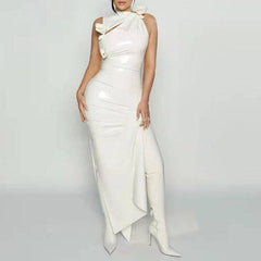 Maybelle Sleeveless Rose Embellished Maxi Dress