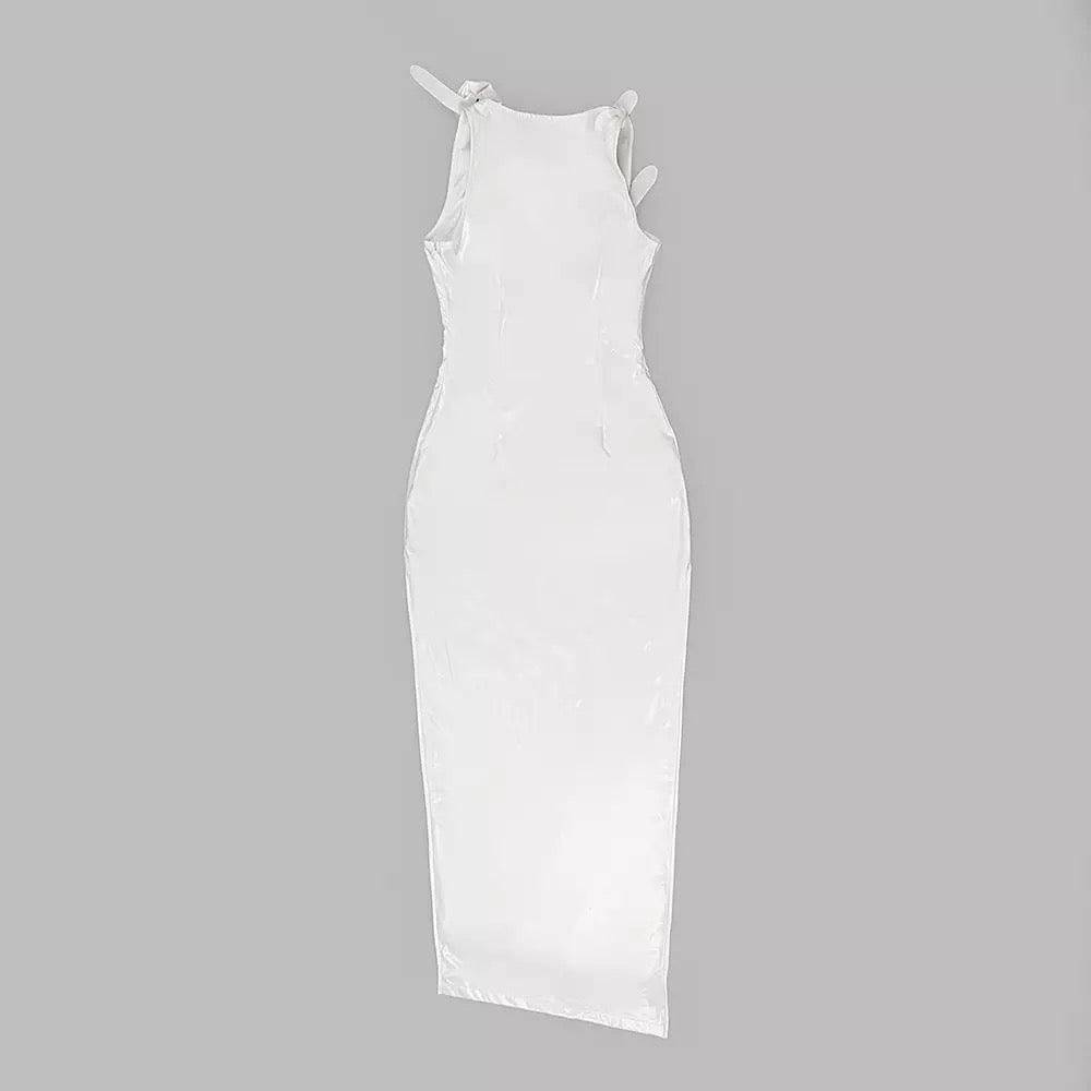 Maybelle Sleeveless Rose Embellished Maxi Dress